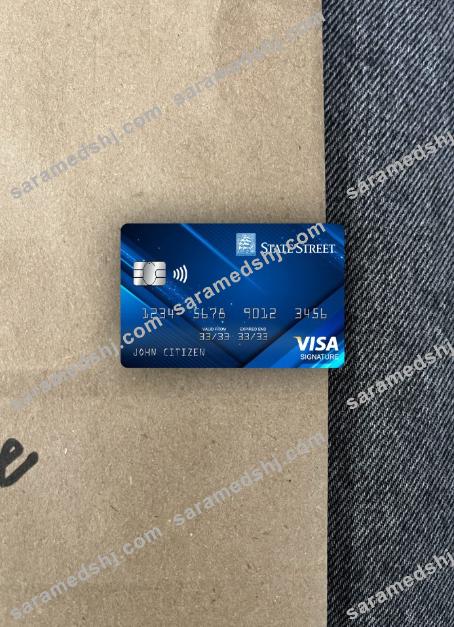 USA State Street Corporation bank signature card photolook front